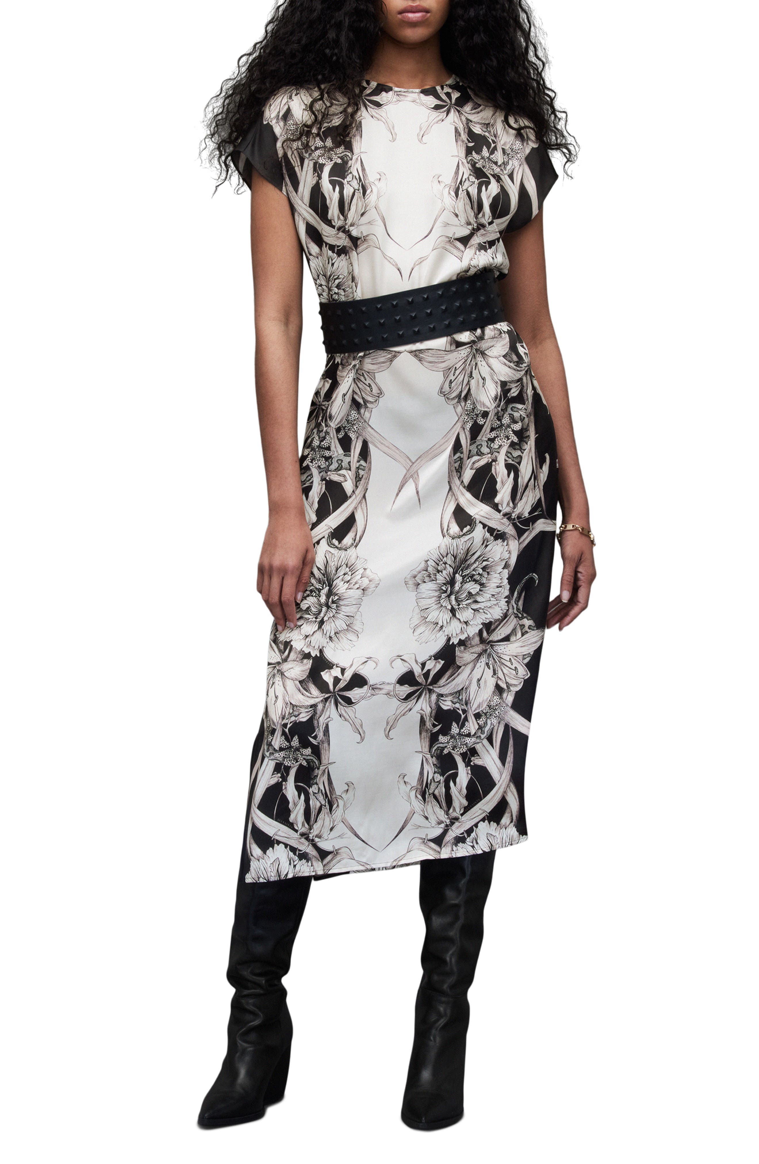 AllSaints Etta Pattie Midi Dress (Women) | Nordstromrack