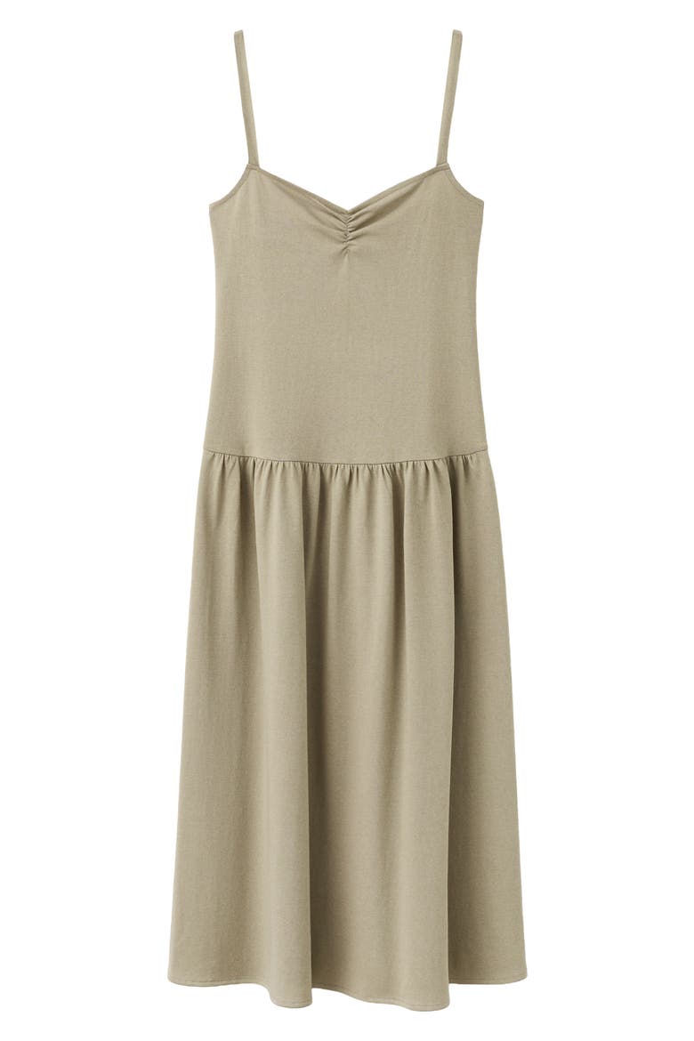 Miranda Knit Drop Waist Midi Dress, Alternate, color, KHAKI GREEN