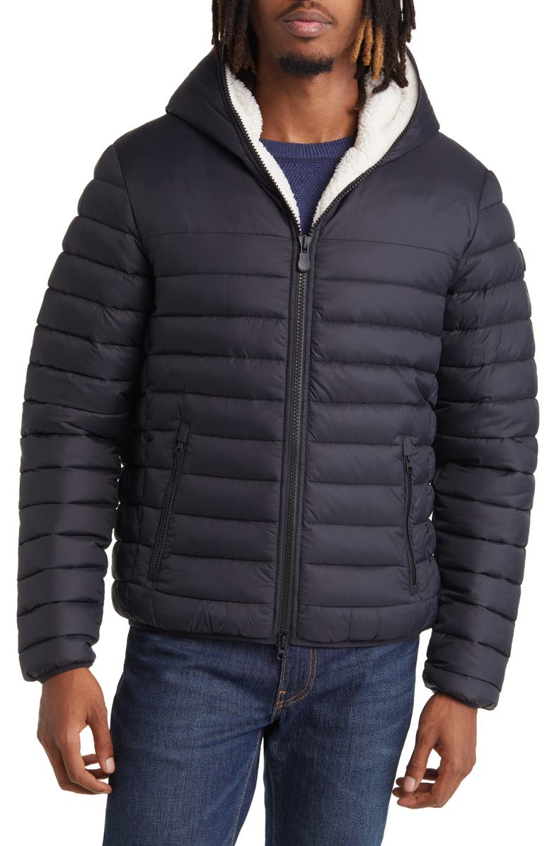 Save The Duck Morus Water Resistant Hooded Puffer Jacket, Alternate, color, 