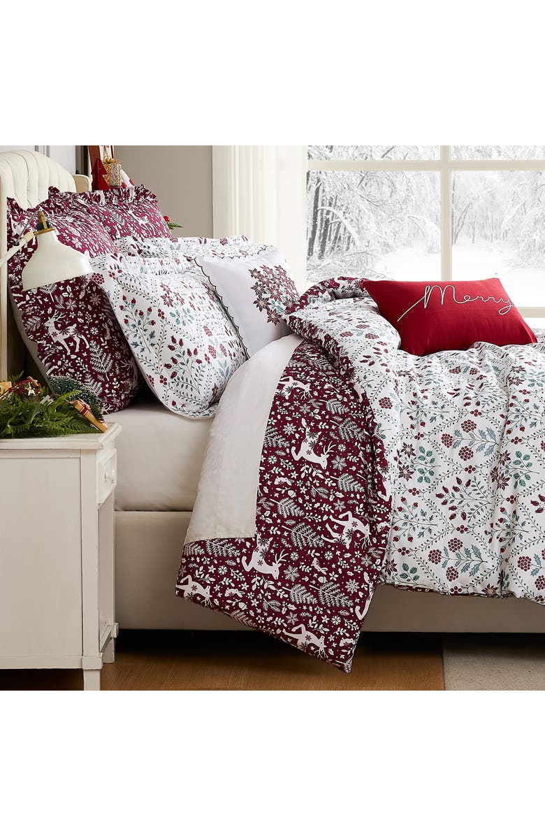 SOUTHSHORE FINE LINENS Holiday Harmony Oversize Comforter Set, Alternate, color, Holiday Harmony
