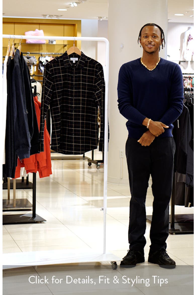 Grid Cotton & Cashmere Button-Up Shirt video