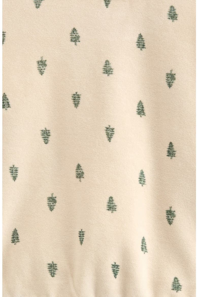 Print Velour Sweatshirt & Joggers Set, Alternate, color, BEIGE OATMEAL TREES