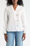 Forgotten Grace Eyelet Embroidered Button-Up Shirt