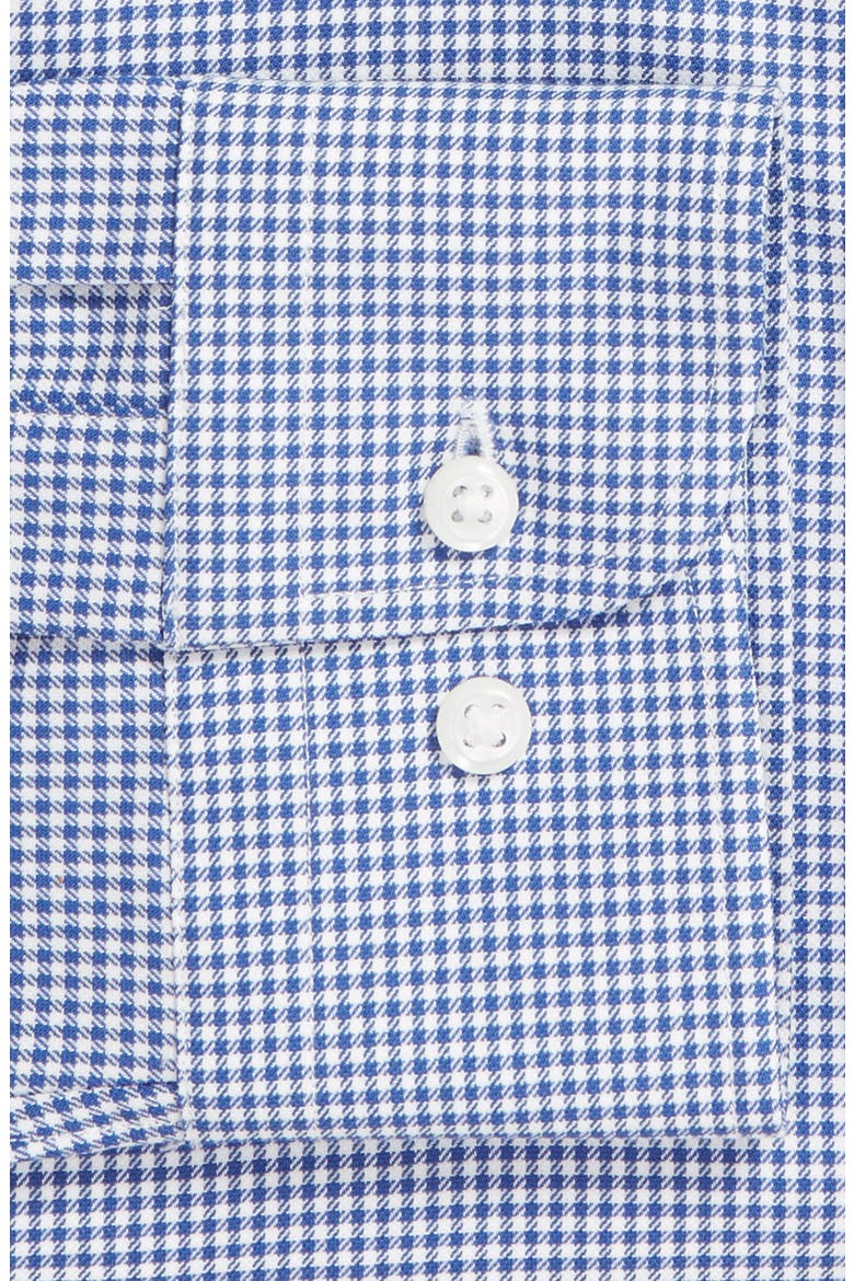 Tech-Smart Trim Fit Stretch Check Dress Shirt, Alternate, color, BLUE MARINE