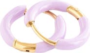 Pip Pop Girls' Enamel Hoop Hypoallergenic Earrings