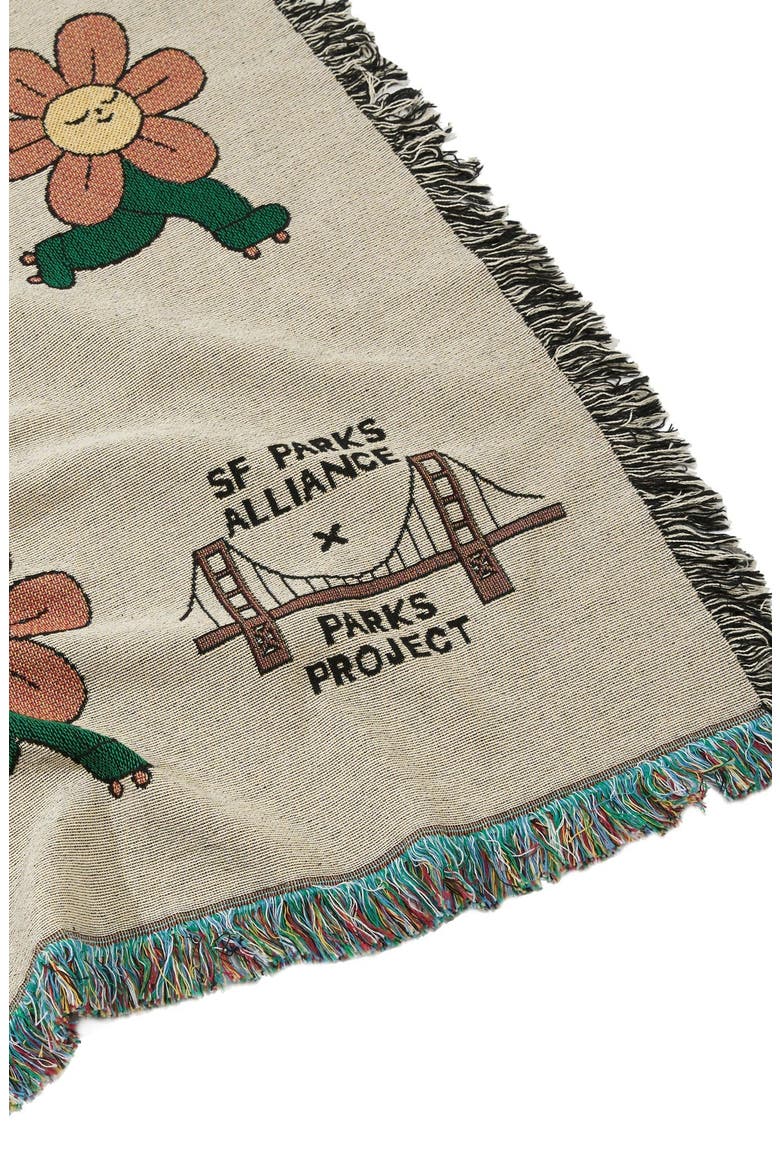San Francisco Parks Alliance Park Lovers Club Blanket, Alternate, color, Floral Beige