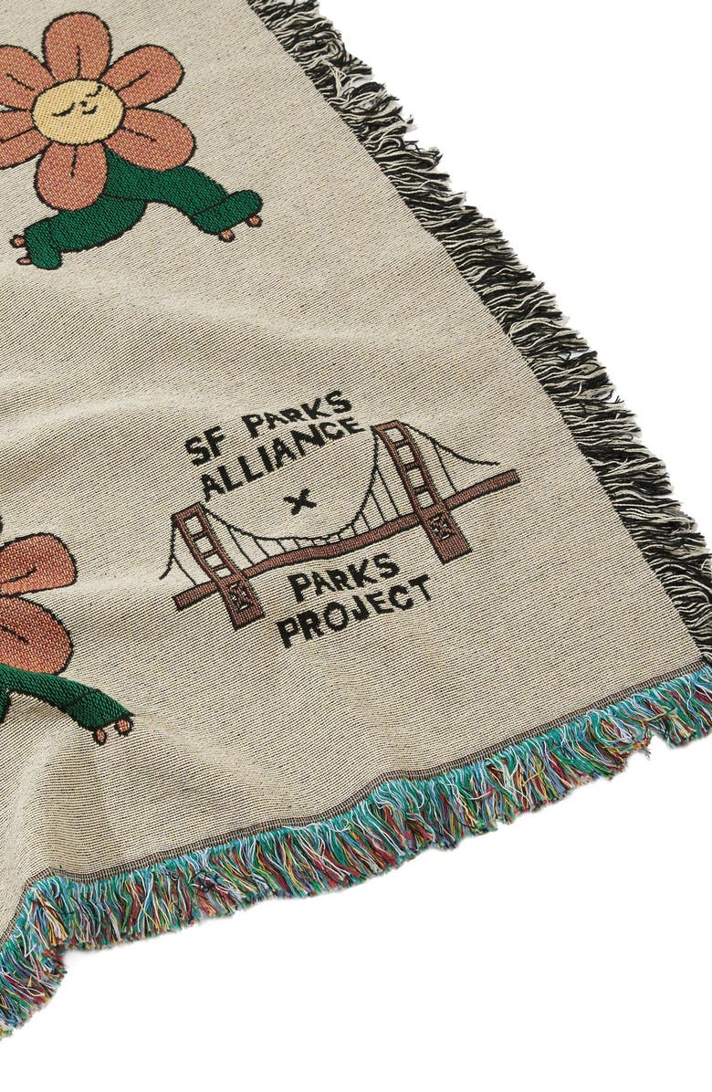 Parks Project San Francisco Parks Alliance Park Lovers Club Blanket, Alternate, color, Floral Beige
