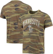 ALTERNATIVE APPAREL Men's Alternative Apparel Camo Minnesota Golden Gophers Arch Logo Tri-Blend T-Shirt