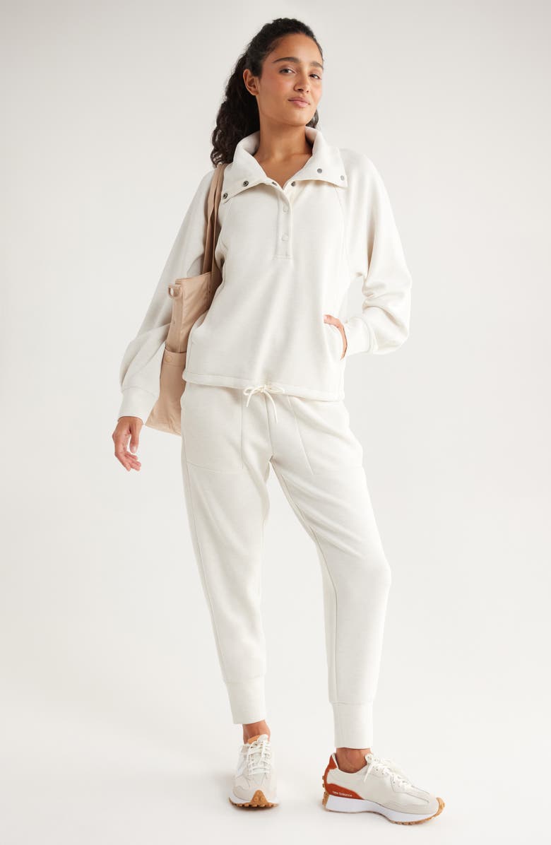 Ultrasoft Snap Funnel Neck Sweatshirt