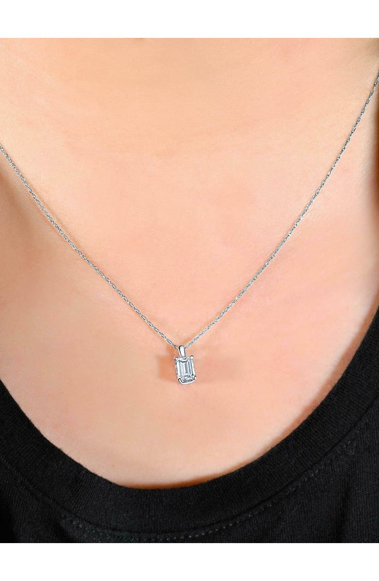 Bliss Diamond 1 Ct Emerald Diamond Solitaire Pendant 14k Gold Lab Grown, Alternate, color, 
