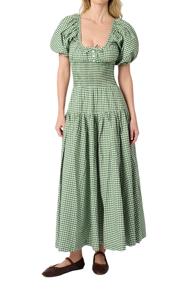 WeWoreWhat Smocked Waist Midi Dress, Main, color, 