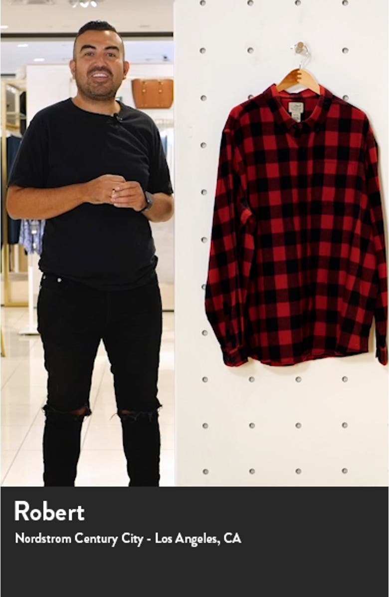 Men's Traditional Fit Scotch Plaid Button-Down Flannel Shirt, sales video thumbnail