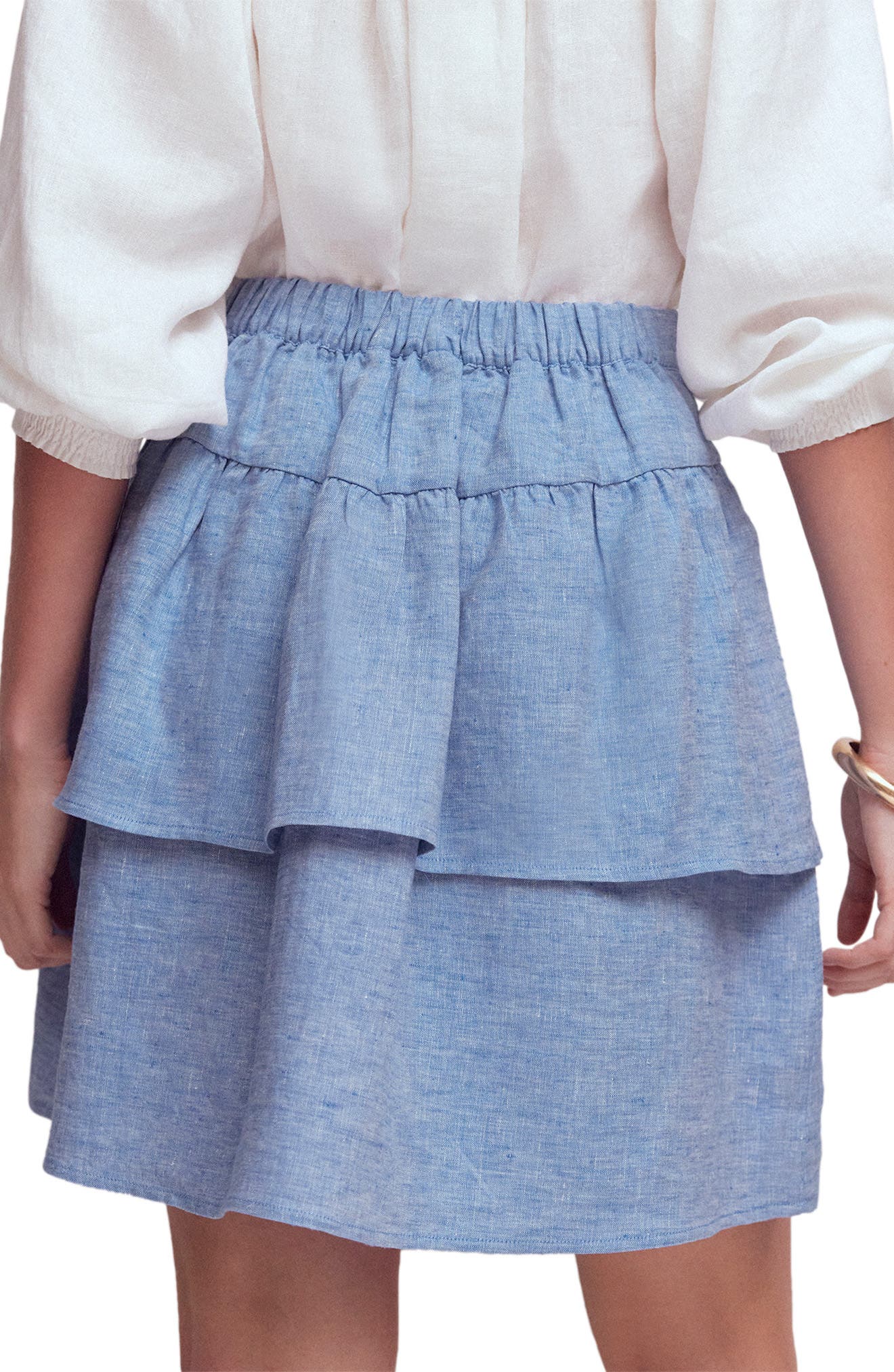 Tiered Linen Skirt - image 2