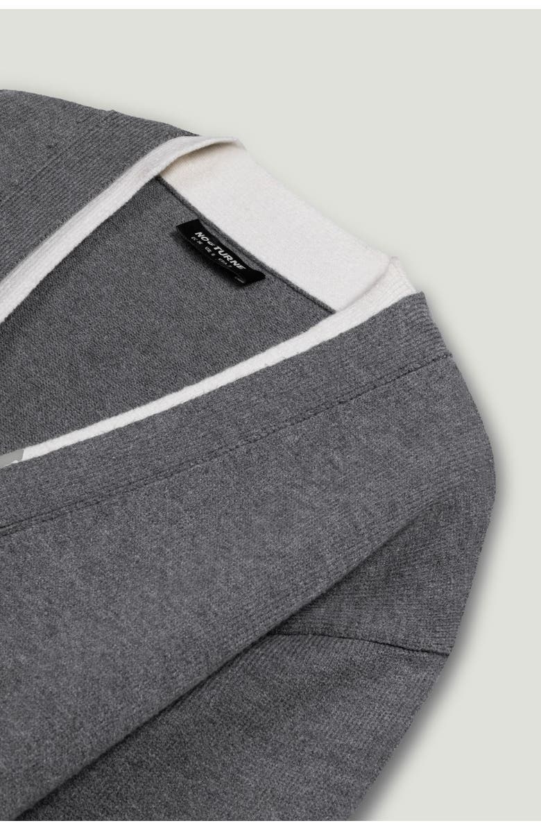 Nocturne Crystal-Button V-Neck Cardigan, Alternate, color, Grey