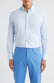 Peter Millar Hanford Check Performance Twill Button-Down Shirt