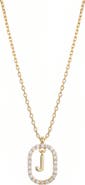 Adornia Floating Letter Initial Cubic Zirconia Pendant Necklace