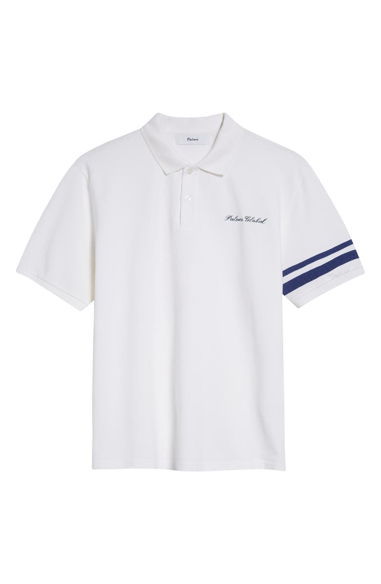 PALMES Global Cotton Piqué Polo, Alternate, color, White