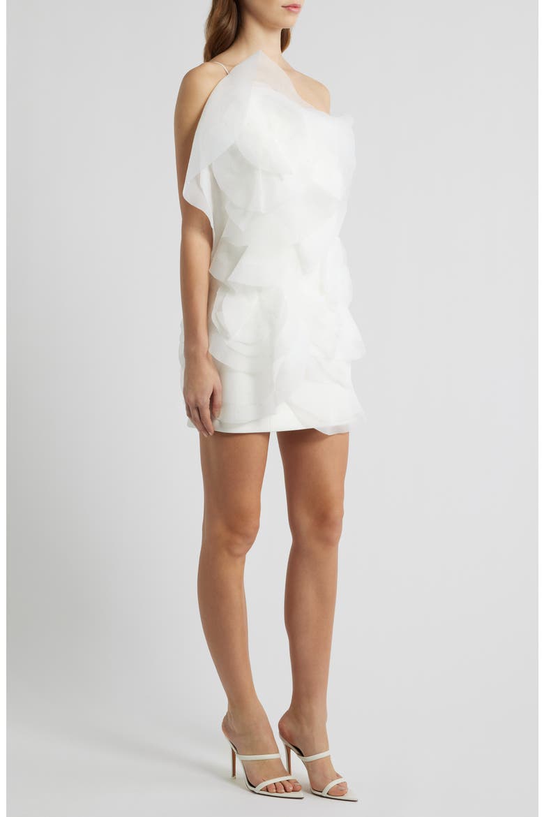 Cotwall One-Shoulder Minidress, Alternate, color, IVORY