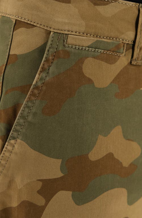 Devil-dog Dungarees Camo Print 7-inch Performance Stretch Chino Shorts In Dusty Camo