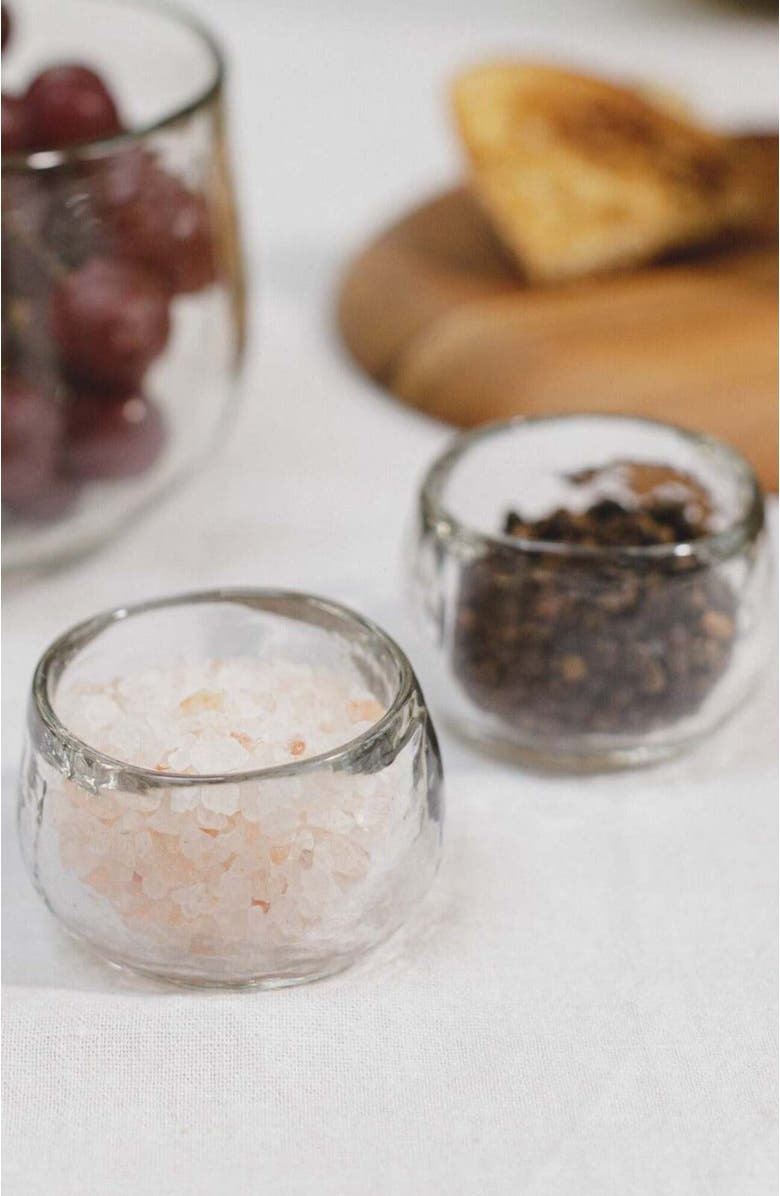 The Collective Home Pebbled Condiment Bowls - Set of 4, Alternate, color, Clear