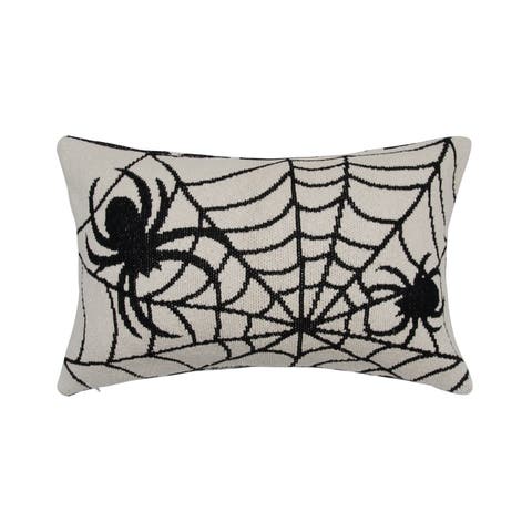 Halloween Spider Web Motif Accent Throw Pillow 16" x 24"