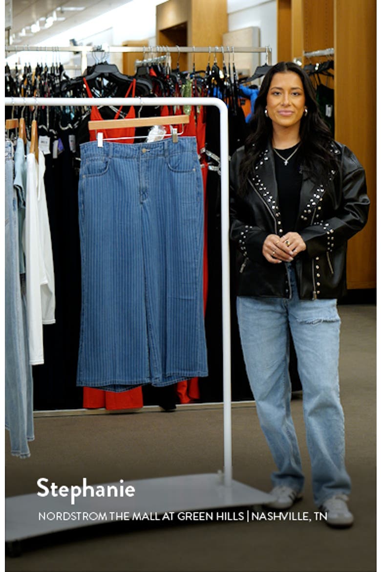 Brigitte High Waist Capri Wide Leg Jeans video