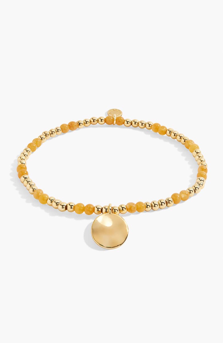 A Littles & Co Birthstone A Little November Bracelet in Gold-Tone Plating, Main, color, Metallic Gold