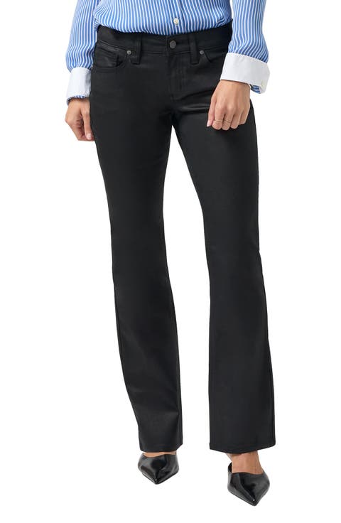 Suki Petite Coated Curvy Mid Rise Slim Bootcut Jeans
