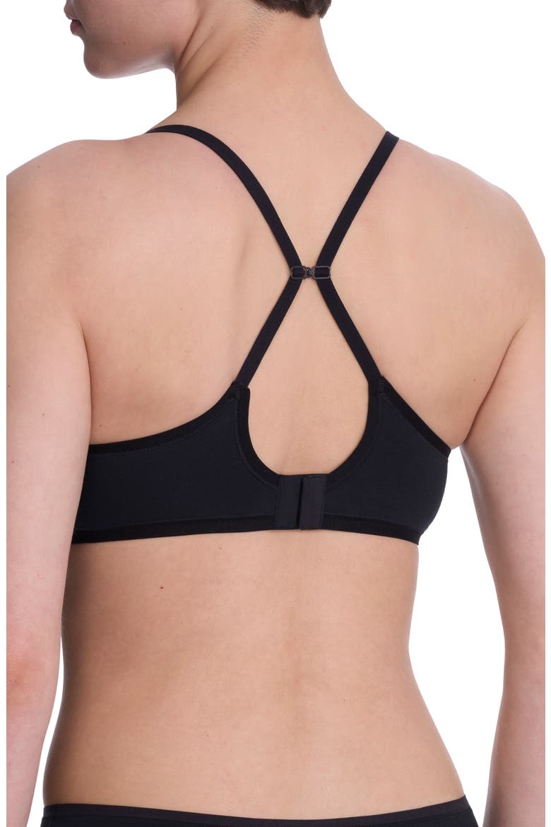 Bliss Cotton Convertible T-Shirt Bra, Alternate, color, BLACK