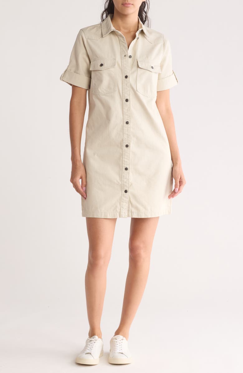 Noisy may New Signe Cotton Denim Shirtdress, Main, color, 