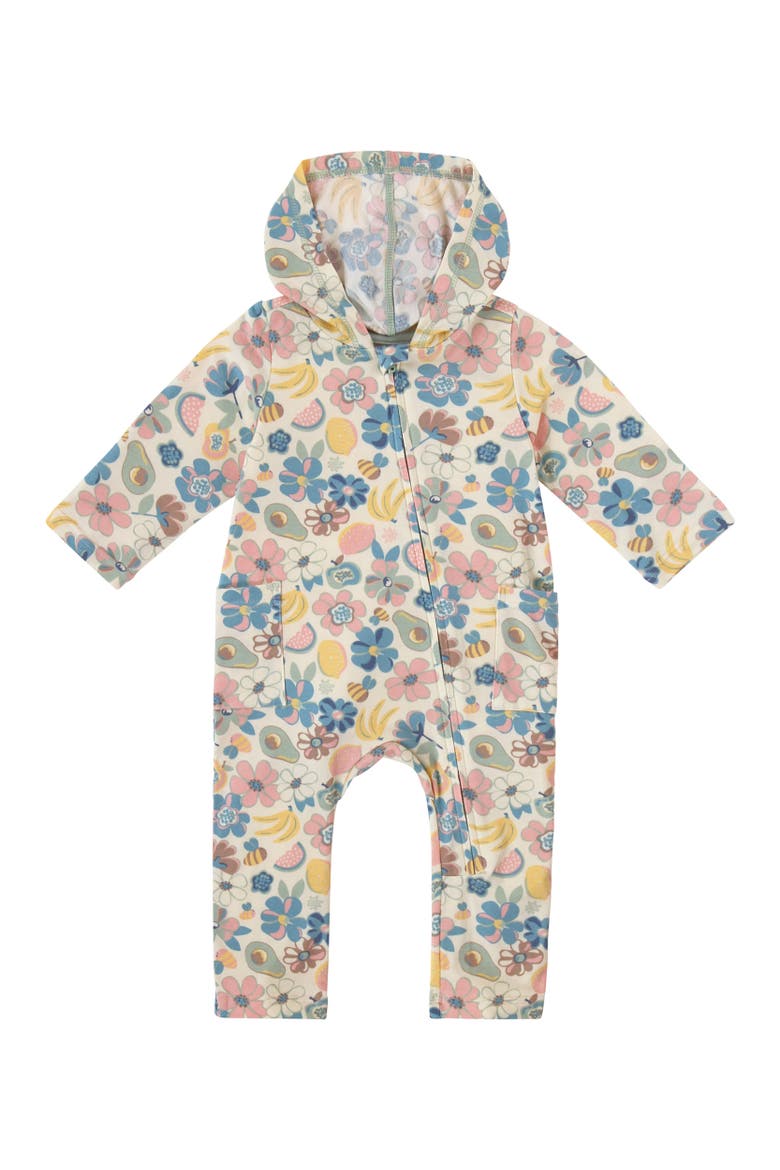 Hooded Everyday Romper (Baby), Main, color, Fruit Orchard