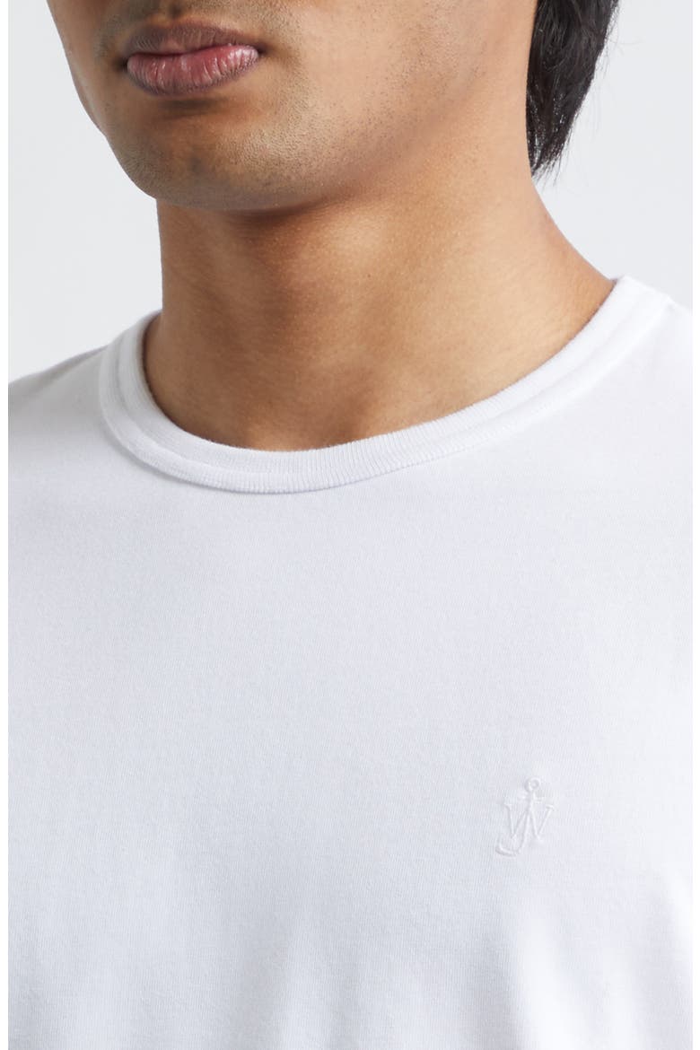 Embroidered Anchor Logo Cotton T-Shirt, Alternate, color, WHITE