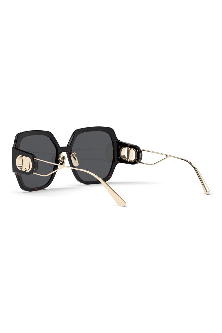 30Montaigne S6U 58mm Square Sunglasses, Alternate, color, DARK HAVANA / SMOKE POLARIZED