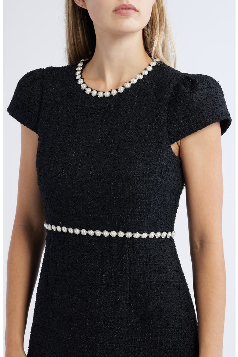 Morely Tweed Minidress, Alternate, color, BLACK