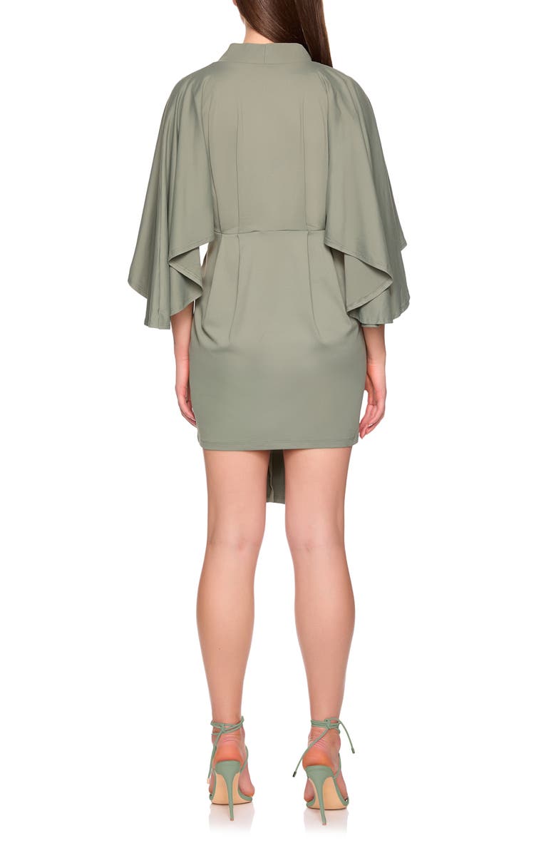 Susana Monaco Pleated Dolman Minidress, Alternate, color, Slate