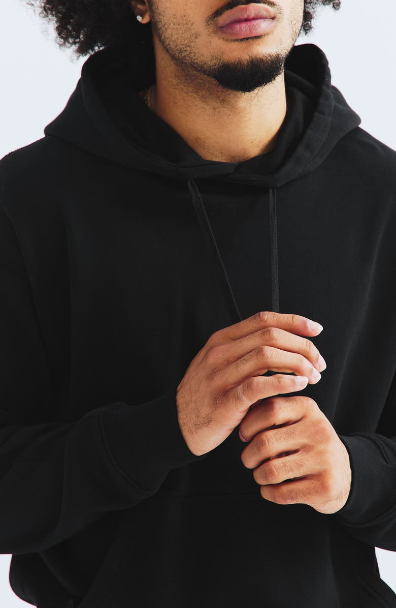 Reigning Champ Lightweight Terry Pullover Hoodie, Alternate, color, Black