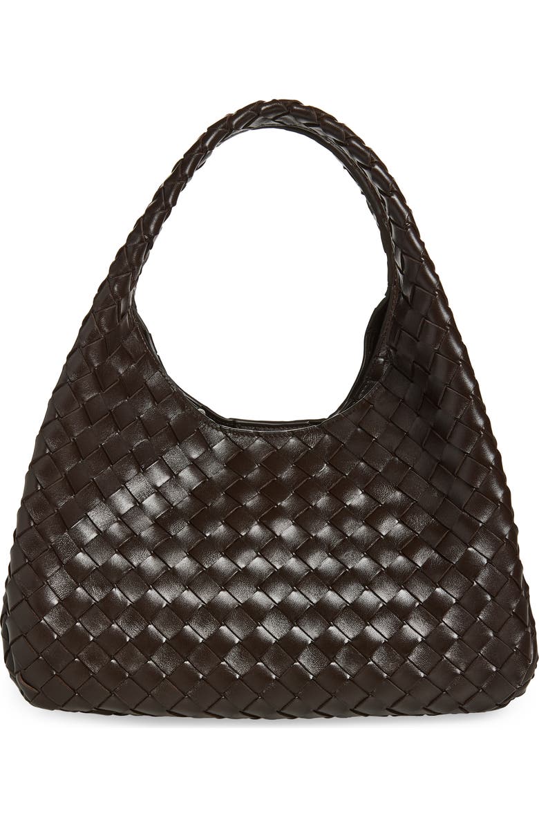 Bottega Veneta Campana Intrecciato Leather Shoulder Bag, Alternate, color, 2190 Fondant-M Brass