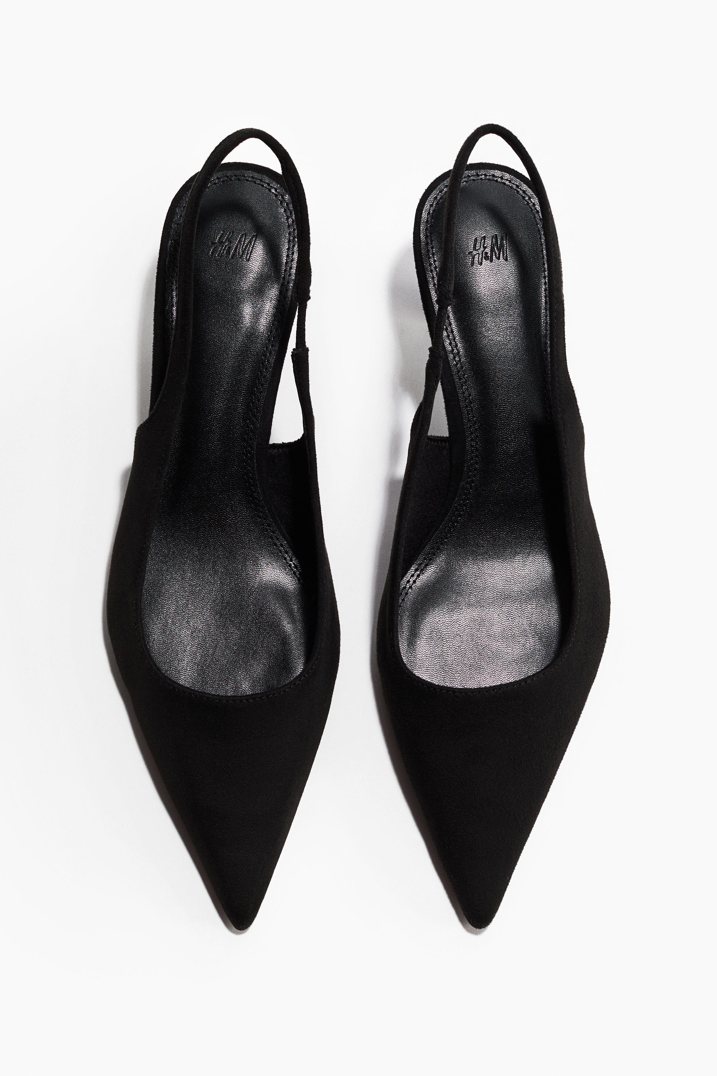 H&M Slingback Court Shoes, Alternate, color, Black