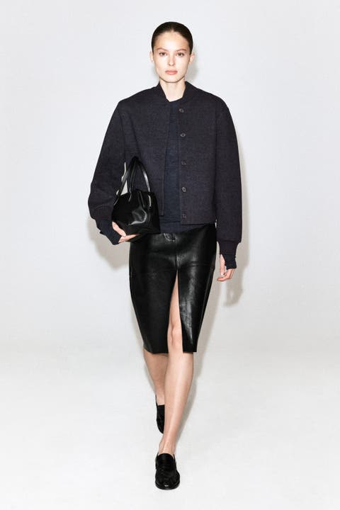 Boiled Wool-Blend Bomber Jacket