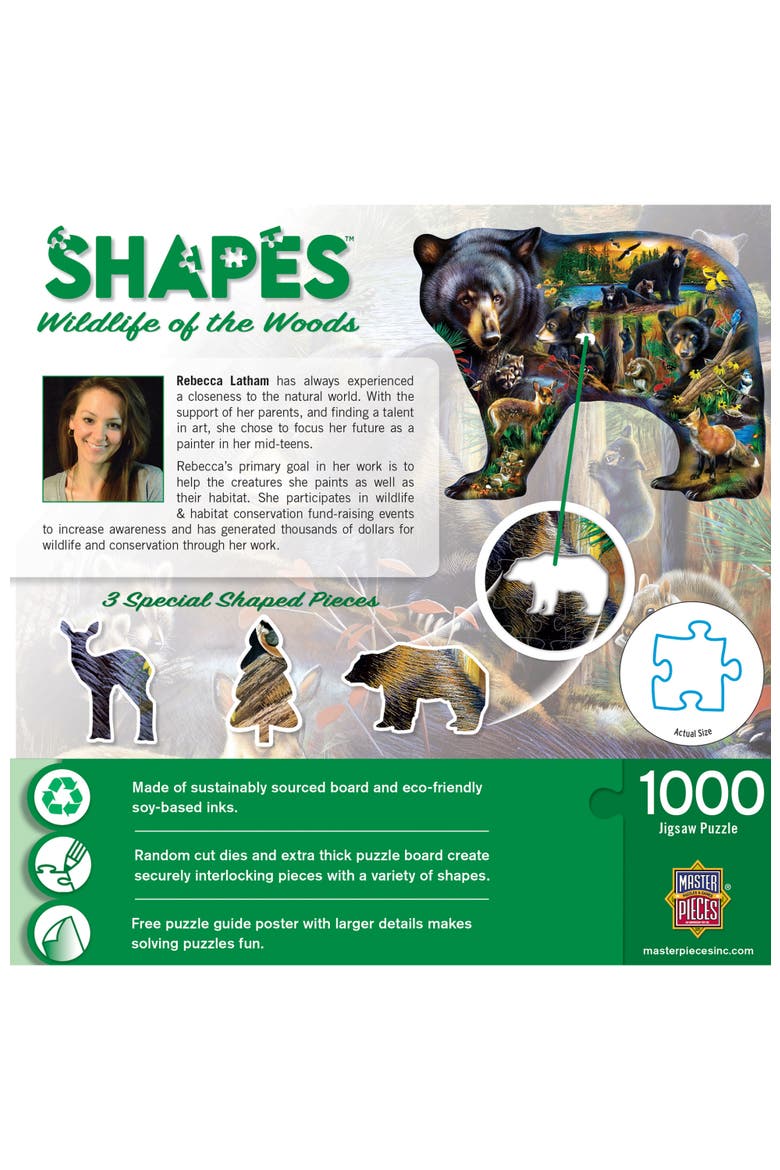 Wildlife of the Woods 1000 Shaped Puzzle, Alternate, color, Multicolor
