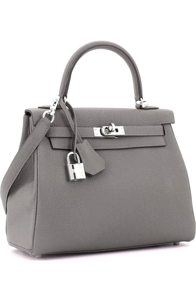 Pre-Owned Hermes Kelly Handbag Grey Togo with Palladium Hardware 25, Alternate, color, Gris Meyer
