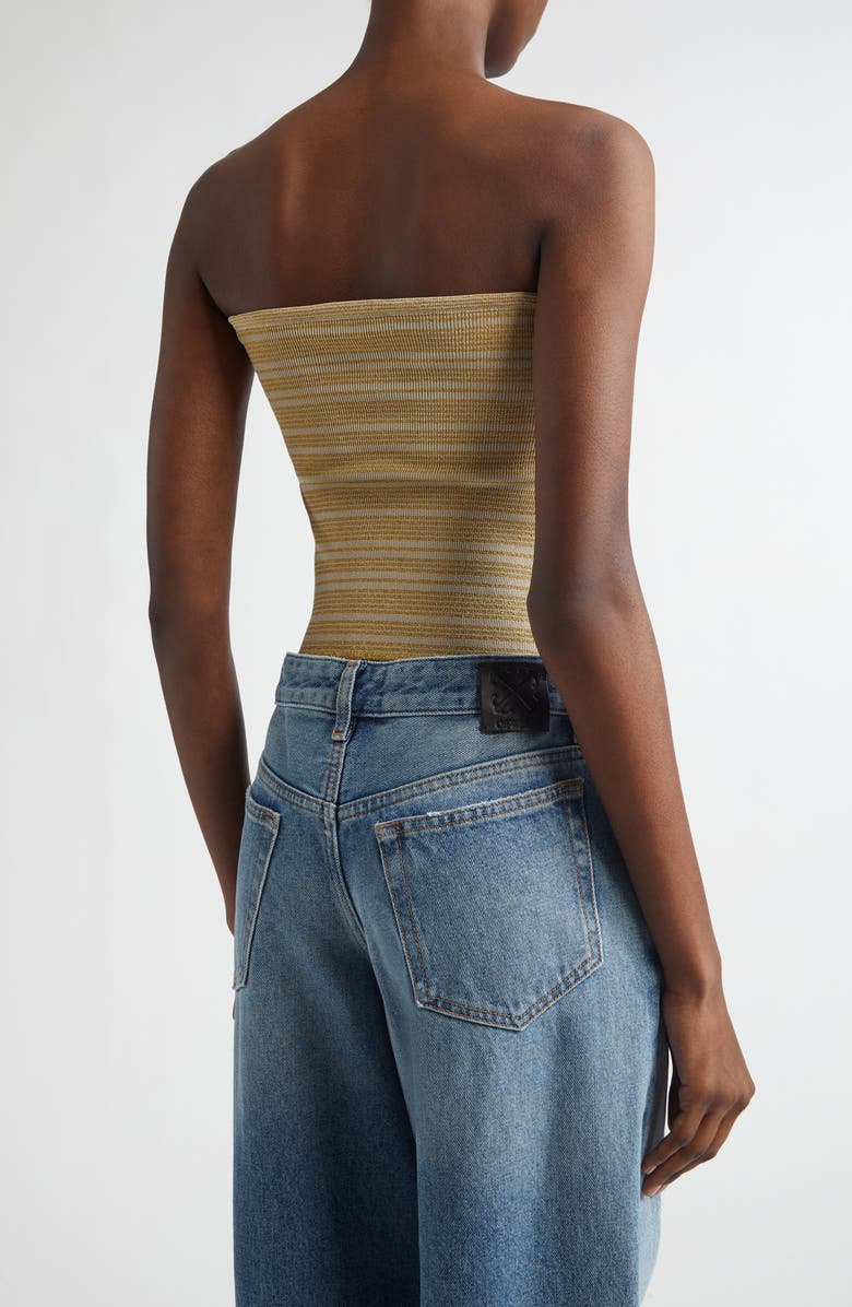 Missoni Ruched Metallic Tube Top, Alternate, color, Gold Tones