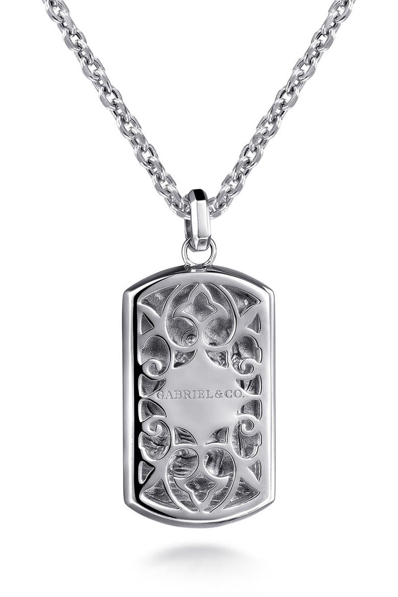Men's Modern Relics Saint Christopher Medallion Pendant Necklace, Alternate, color, STERLING SILVER