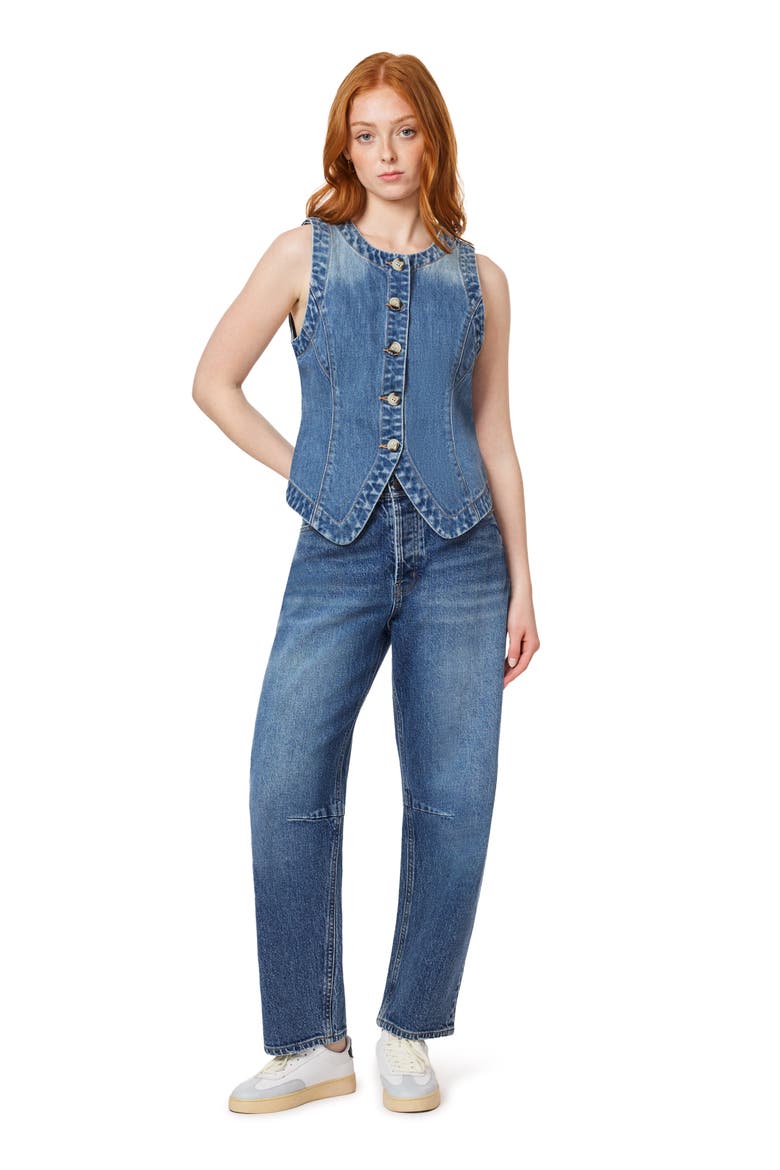 Cotton Denim Vest, Alternate, color, FRENCH LAUNDRY