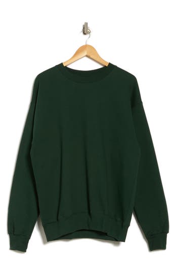 Hanes Ultimate Crewneck Sweatshirt In Green