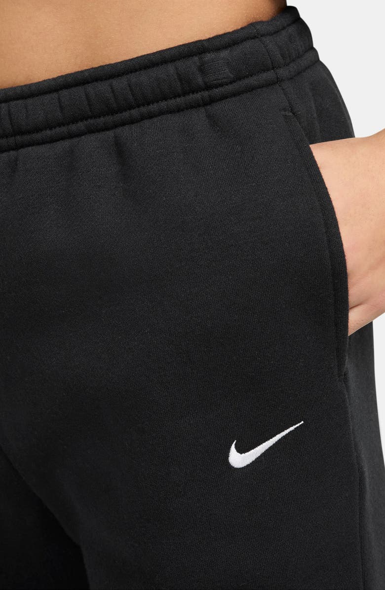 Nike Kids' Sportswear Studio Fleece Open Hem Pants, Alternate, color, 010 Black/White