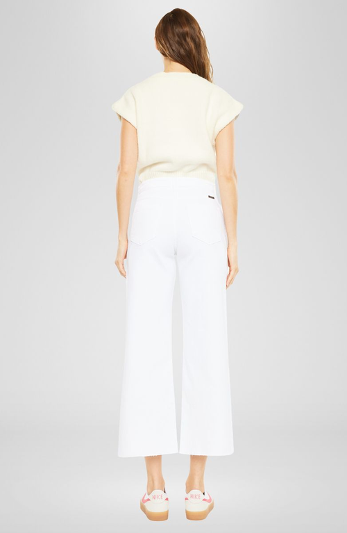 Kancan Dianella High Rise Crop Wide Leg Jeans In White