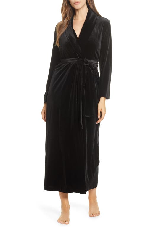 Natori Natalie Velvet Robe In Black