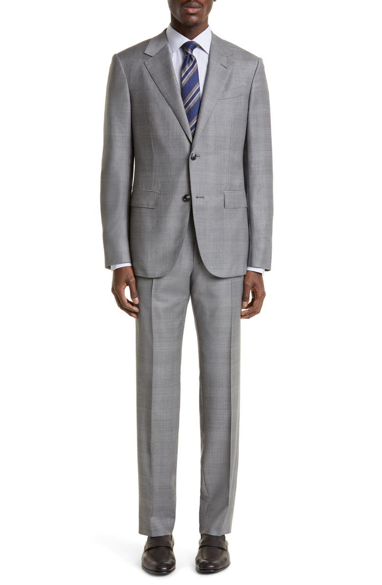 ZEGNA Prince of Wales Milano Trofeo<sup>™</sup> Wool Suit, Main, color,