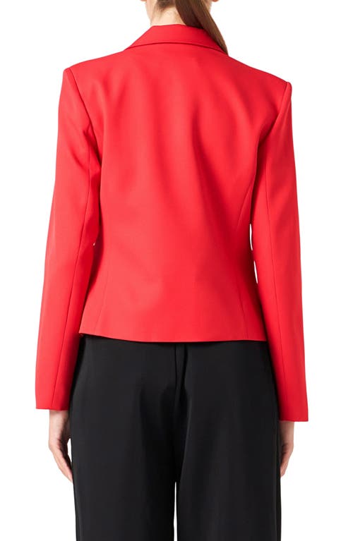 Endless Rose Bow Closure Jacket In Red
